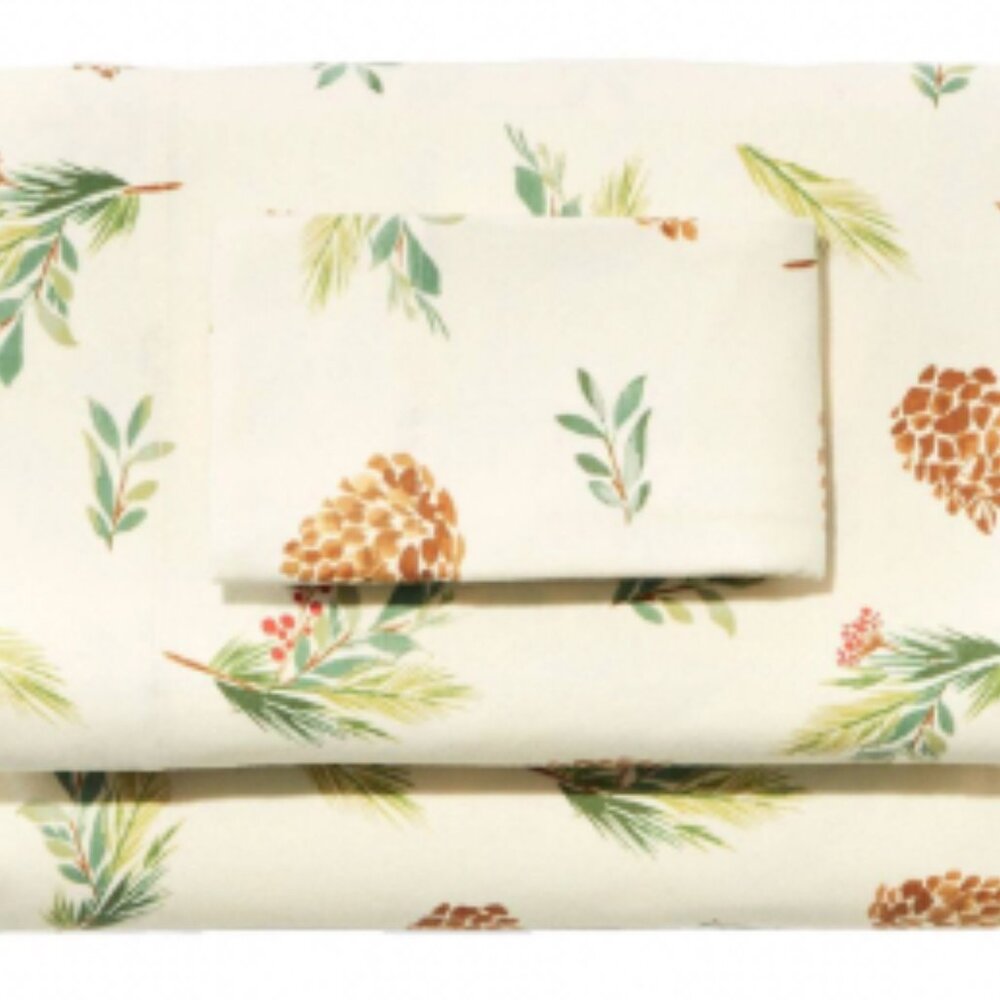 LL Bean Evergreen Flannel Sheet Collection (KING SIZE)